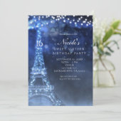 パリの魔法の夜 青いイブニングの招待状 招待状 (スタンド正面)
