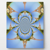 パリの魔法：幾何学的なエッフェル塔のデザイン フォトプラーク (正面)