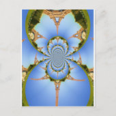 パリの魔法:幾何学的なエッフェル塔のデザイン ポストカード (正面)