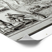 パリの鳥の目の計画， 1615 ポスター (角)