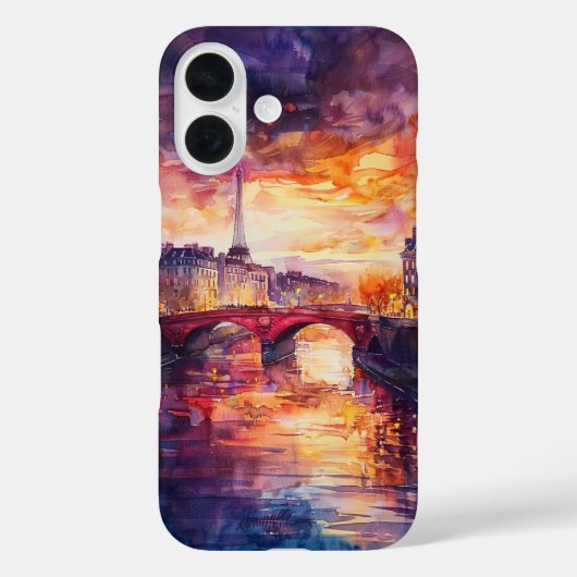 パリの黄昏の反射 Case-Mate iPhoneケース (裏面)