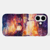 パリの黄昏の反射 Case-Mate iPhoneケース (裏面 (横))