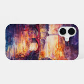 パリの黄昏の反射 iPhone 16ケース (裏面横)