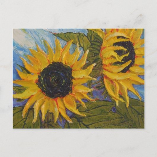 パリの黄色ひまわり葉書 ポストカード (正面)