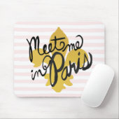 パリの黒および金ゴールドの私に会って下さい マウスパッド (マウス)
