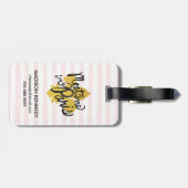 パリの黒および金ゴールドの私に会って下さい ラゲッジタグ (裏面横)