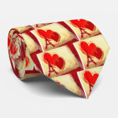 パリの2つのハート ネクタイ (ロール)