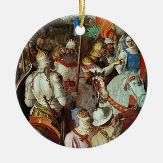 パリの730-32広告の外のSaracen軍隊 セラミックオーナメント (正面)