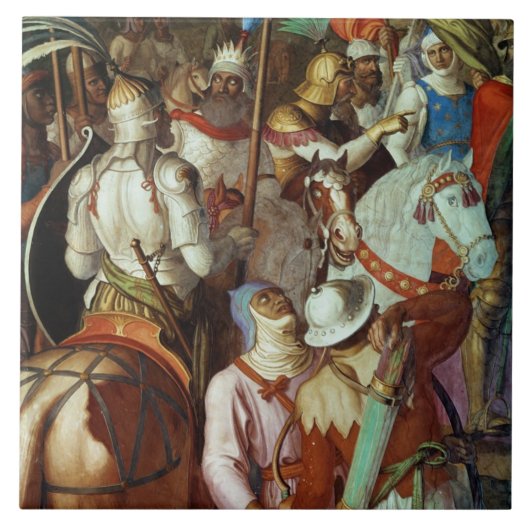 パリの730-32広告の外のSaracen軍隊 タイル (正面)