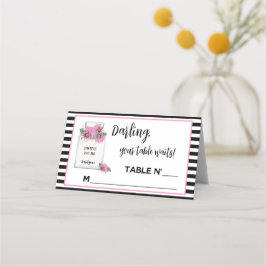 パリの couture フェアレディシャワーパーティ プレイスカード