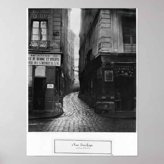 パリの rue St. Honore より Rue Tirechape ポスター (正面)