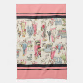 パリのAデイ キッチンタオル (縦)