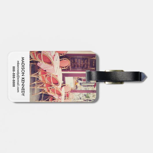 パリのAlのフレスコ画の食事 ラゲッジタグ (裏面横)