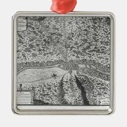 パリのLutetiaか最初の計画 メタルオーナメント (正面)