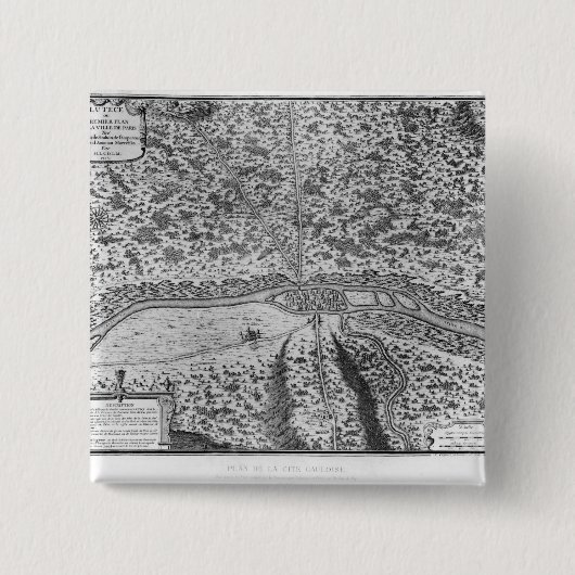 パリのLutetiaか最初の計画 缶バッジ (正面)