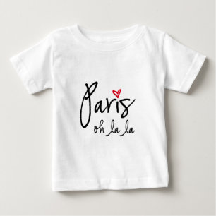 パリのoh laのla ベビーTシャツ
