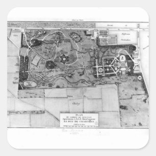 パリのParc Monceauの計画 スクエアシール