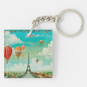 パリのPixDezinesヴィンテージバルーン キーホルダー (裏面)