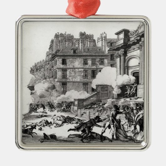 パリのSt. Roch教会の前の銃撃戦 メタルオーナメント (正面)