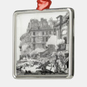 パリのSt. Roch教会の前の銃撃戦 メタルオーナメント (左)