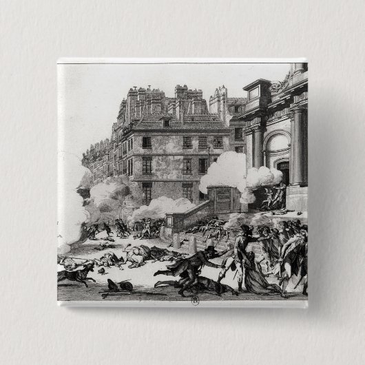 パリのSt. Roch教会の前の銃撃戦 缶バッジ (正面)