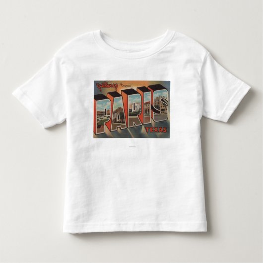 パリのTexasLargeの手紙ScenesParis、TX トドラーTシャツ (正面)