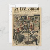 パリのVille著与えられるお祝い インビテーションポストカード (正面/裏面)