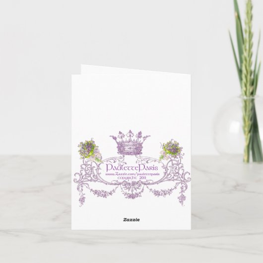 パリのViolette Rosee Parfume カード (裏面)