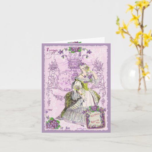 パリのViolette Rosee Parfume カード (黄色い花)