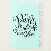 パリはいつもよいアイディアだ プランナー手帳 (裏面)