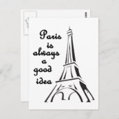 パリはいつも良いアイディアはがき ポストカード (正面/裏面)