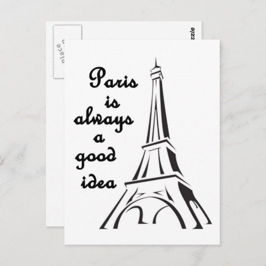 パリはいつも良いアイディアはがき ポストカード (正面/裏面)