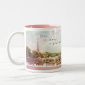 パリはいつも良いアイディアマグ ツートーンマグカップ (左)