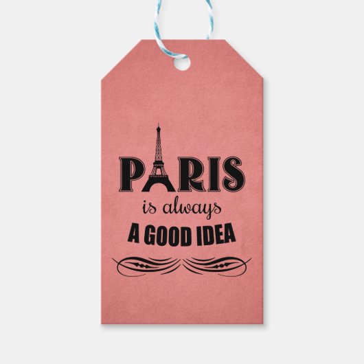 パリはいつも良いアイディア ギフトタグ (正面)