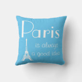 パリはいつも良いアイディア クッション (裏面)