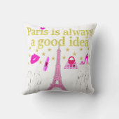 パリはいつも良いアイディア クッション (裏面)