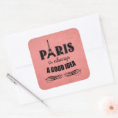 パリはいつも良いアイディア スクエアシール (封筒)