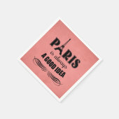 パリはいつも良いアイディア スタンダードカクテルナプキン (角)