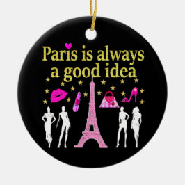 パリはいつも良いアイディア セラミックオーナメント