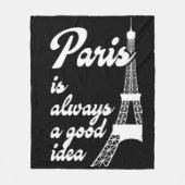 パリはいつも良いアイディア フリースブランケット (正面)