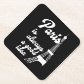 パリはいつも良いアイディア ペーパーコースター (正面)