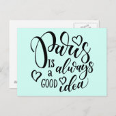 パリはいつも良いアイディア ポストカード (正面/裏面)