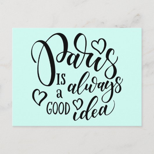 パリはいつも良いアイディア ポストカード (正面)