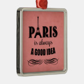 パリはいつも良いアイディア メタルオーナメント (右)