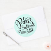 パリはいつも良いアイディア ラウンドシール (封筒)