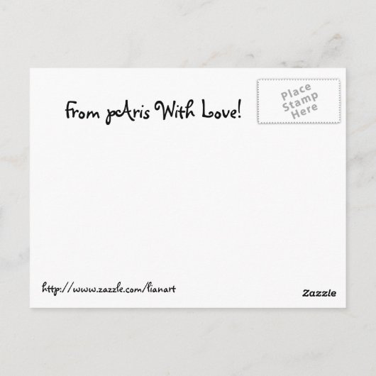 パリはがき ポストカード (裏面)