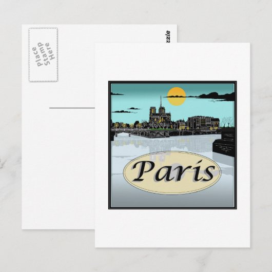 パリはがき ポストカード (正面/裏面)
