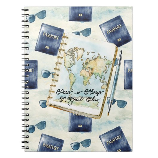 パリはやっぱり最高の選択 Travel Notebook ノートブック (正面)