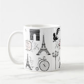 パリはよいアイディアのパーソナライズなマグ常にです コーヒーマグカップ (左)
