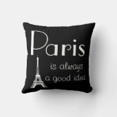 パリはよいアイディア常にです クッション (裏面)